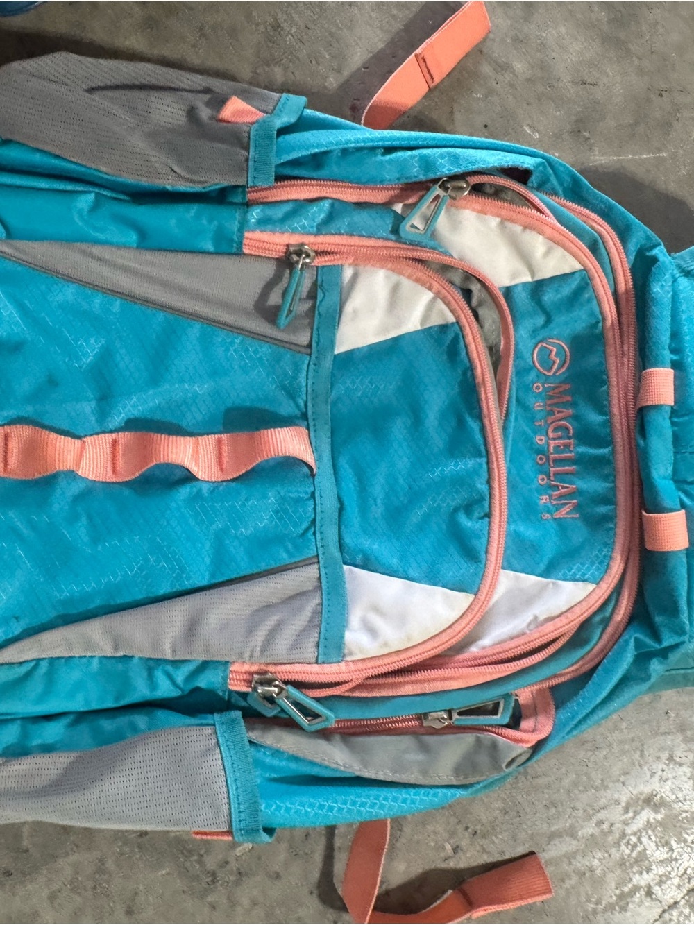 Magellan Outdoors Women's Teal and Coral Accent Backpack